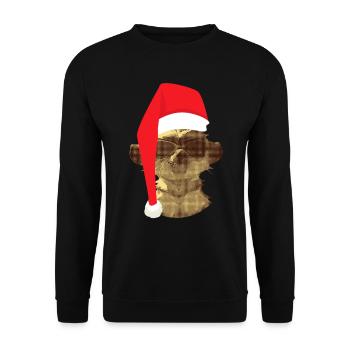 Noël Drôle Noël Suricate - Sweat-shirt Unisexe - noir - Devant - Alina (178cm) & Michal (187cm)