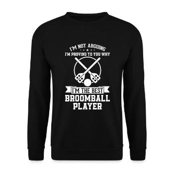 Broomball Sports Broomball Odds - Best Broomball P - Unisex Sweatshirt - black - Front - Alina (178cm) & Michal (187cm)