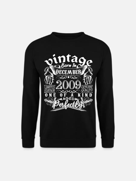 2009 Dezember 2009 Geburtstag Dezember 2009 - Unisex Pullover - Schwarz