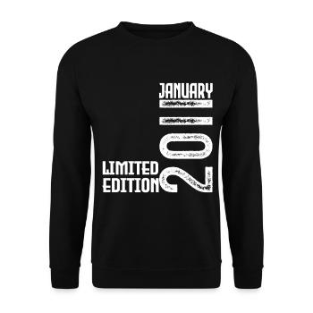 January 2011 Birthday Gift. January 2011. - Unisex Sweatshirt - black - Front - Alina (178cm) & Michal (187cm)