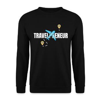 Travel Preneur Reisebüro - Unisex Pullover - Schwarz - Vorne - Alina (178cm) & Michal (187cm)