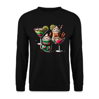 Café de Noël - Café de Noël pour femmes drôles - Sweat-shirt Unisexe - noir - Devant - Alina (178cm) & Michal (187cm)