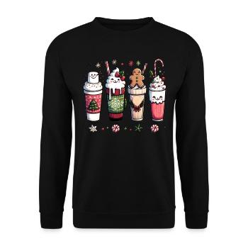 Café de Noël - Café de Noël pour femmes drôles - Sweat-shirt Unisexe - noir - Devant - Alina (178cm) & Michal (187cm)