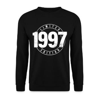 Édition limitée 1997 Année de naissance Urban Birthday - Sweat-shirt Unisexe - noir - Devant - Alina (178cm) & Michal (187cm)