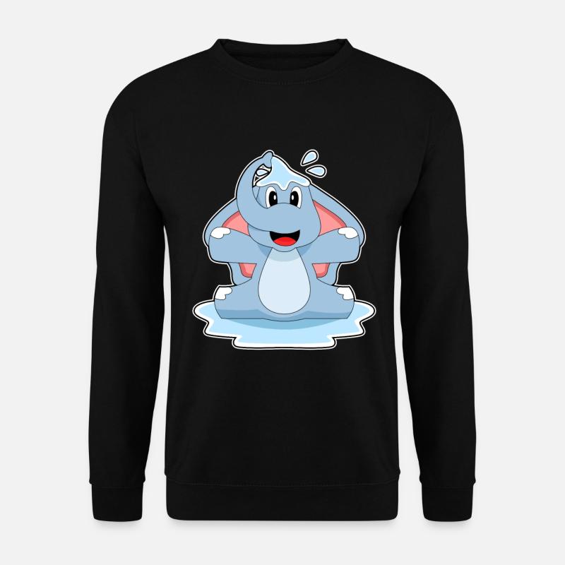 Elefant Planschen Wasser - Unisex Pullover - Schwarz