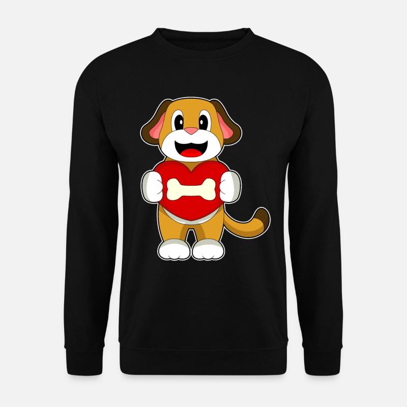 Dog Bone Heart - Unisex Sweatshirt - black