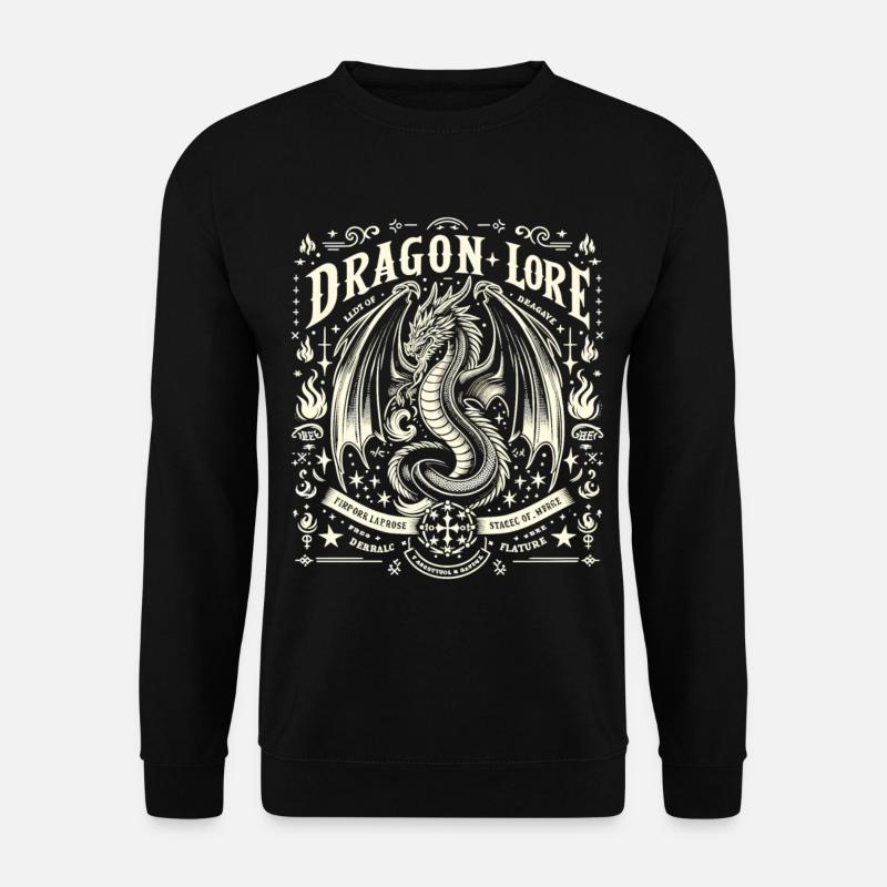 Mythical Fire Dragon - Unisex Sweatshirt - black