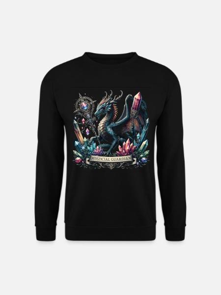 Mystischer Drachenhüter - Unisex Pullover - Schwarz