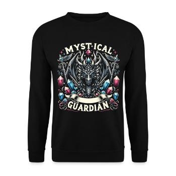 Sort de dragon cristallin - Sweat-shirt Unisexe - noir - Devant - Alina (178cm) & Michal (187cm)