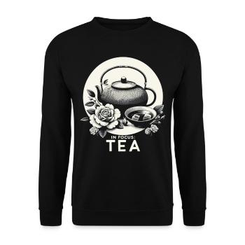 Modern Tea Time: Asian & Elegant - Unisex Sweatshirt - black - Front - Alina (178cm) & Michal (187cm)