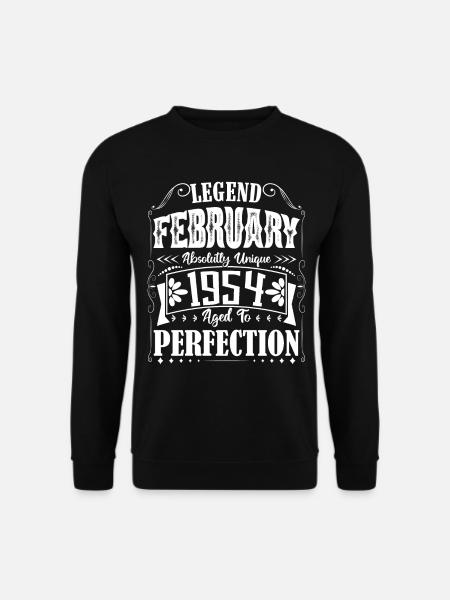 Februar 1954. Februar 1954 Geburtstagsgeschenk. - Unisex Pullover - Schwarz
