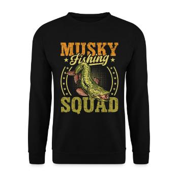 Escouade de pêche musquée Pêche musquée - Sweat-shirt Unisexe - noir - Devant - Alina (178cm) & Michal (187cm)