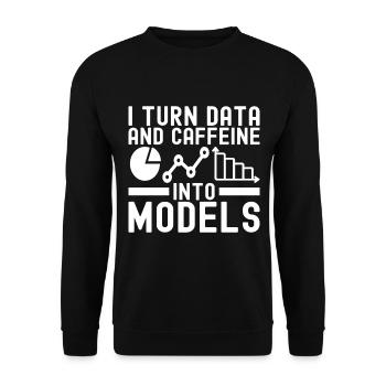 Data Science Datenanalyst - Unisex Pullover - Schwarz - Vorne - Alina (178cm) & Michal (187cm)