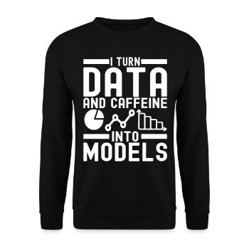 Data Science Datenanalyst - Unisex Pullover - Schwarz - Vorne - Alina (178cm) & Michal (187cm)