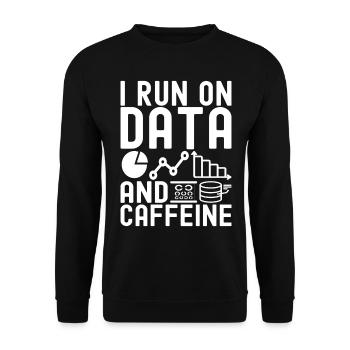 Data Science Data Analyst - Unisex Sweatshirt - black - Front - Alina (178cm) & Michal (187cm)