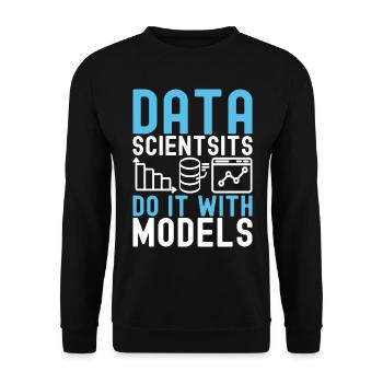Data Science Datenanalyst - Unisex Pullover - Schwarz - Vorne - Alina (178cm) & Michal (187cm)