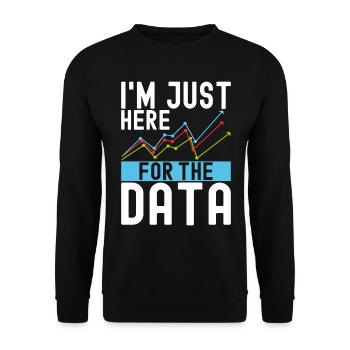 Data Science Data Analyst - Unisex Sweatshirt - black - Front - Alina (178cm) & Michal (187cm)