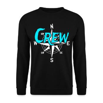 Crew Boat Crew Skipper Sailor Captain - Unisex Sweatshirt - black - Front - Alina (178cm) & Michal (187cm)