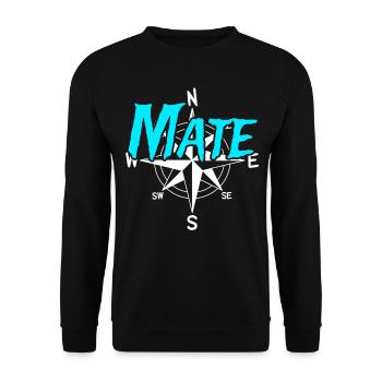 Maat Boots Crew Skipper Sailor Captain - Unisex Sweatshirt - black - Front - Alina (178cm) & Michal (187cm)