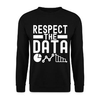 Data Science Data Analyst - Unisex Sweatshirt - black - Front - Alina (178cm) & Michal (187cm)