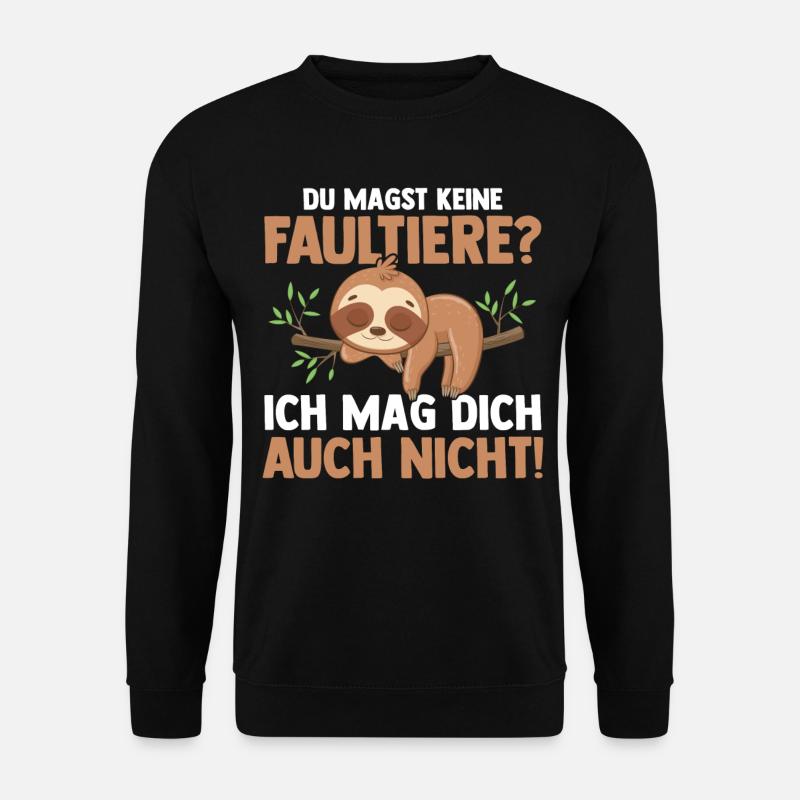 Faultier - Unisex Pullover - Schwarz