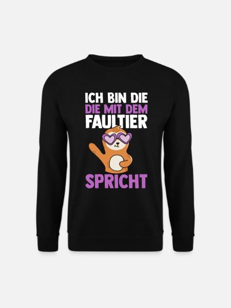 Faultier - Unisex Pullover - Schwarz