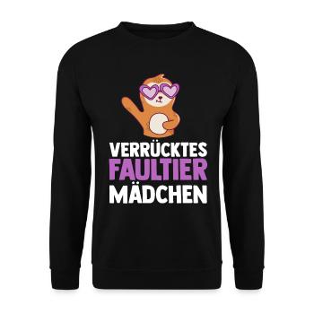 Faultier - Unisex Pullover - Schwarz - Vorne - Alina (178cm) & Michal (187cm)