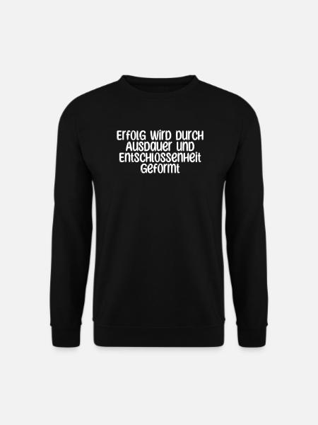Fitness - Erfolg wird durch Ausdauer und - Unisex Pullover - Schwarz
