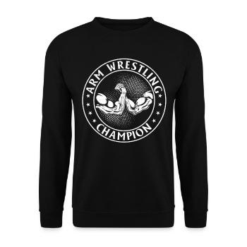 Armwrestling Arm Wrestler - Champion de bras de fer - Sweat-shirt Unisexe - noir - Devant - Alina (178cm) & Michal (187cm)