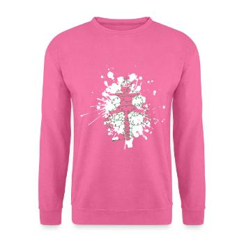 Lustige Miezekatze von Weihnachtsbaum überfahren - Unisex Pullover - Pink - Vorne