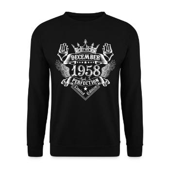 December 1958 | December 1958 Anniversary 1958 - Unisex Sweatshirt - black - Front - Alina (178cm) & Michal (187cm)