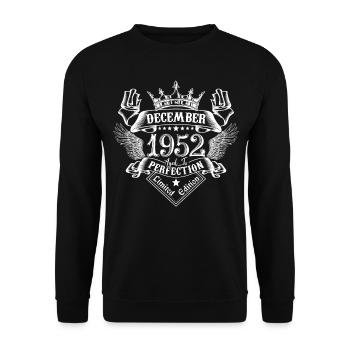 December 1952 | December 1952 Anniversary 1952 - Unisex Sweatshirt - black - Front - Alina (178cm) & Michal (187cm)