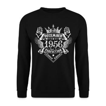 December 1956 | December 1956 Anniversary 1956 - Unisex Sweatshirt - black - Front - Alina (178cm) & Michal (187cm)