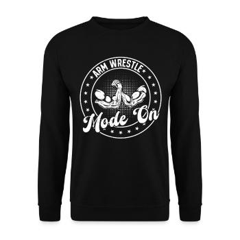 Bras de fer Bras de fer - Mode Bras de fer activé - Sweat-shirt Unisexe - noir - Devant - Alina (178cm) & Michal (187cm)