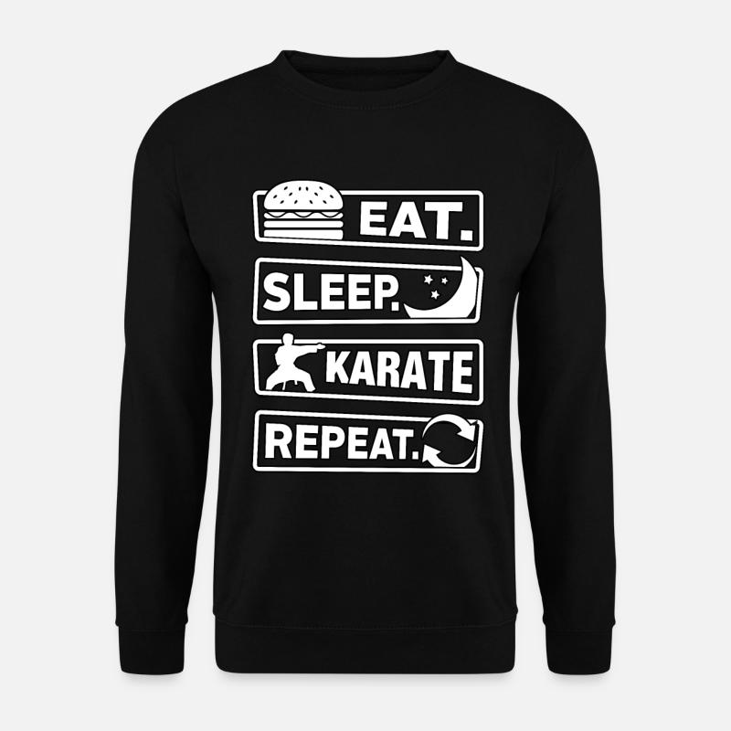 Eat Sleep Karate Repeat - Unisex Sweatshirt - black