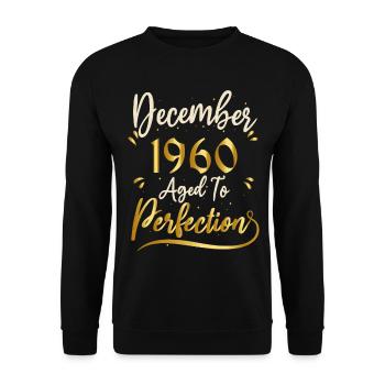 Dezember 1960 Dezember Jahrestag Dezember 1960 - Unisex Pullover - Schwarz - Vorne - Alina (178cm) & Michal (187cm)