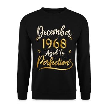 December 1968 December Anniversary December 1968 - Unisex Sweatshirt - black - Front - Alina (178cm) & Michal (187cm)