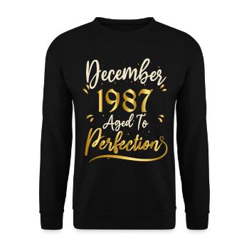 December 1987 December Anniversary December 1987 - Unisex Sweatshirt - black - Front - Alina (178cm) & Michal (187cm)