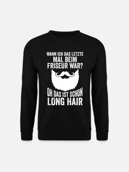 Bärtig Bartträger Schnurrbart Bart - Unisex Pullover - Schwarz