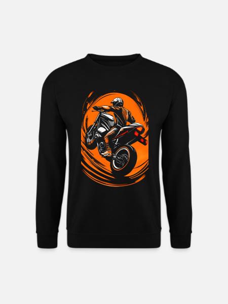 Biker Motorradfahrer - Unisex Pullover - Schwarz