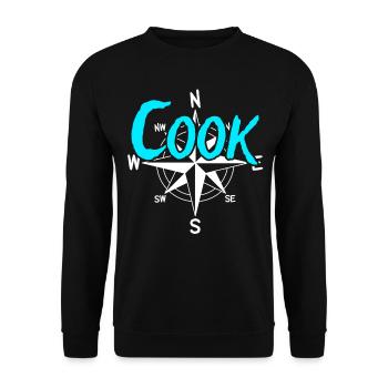 Koch Boots Crew Skipper Sailor Captain - Unisex Sweatshirt - black - Front - Alina (178cm) & Michal (187cm)