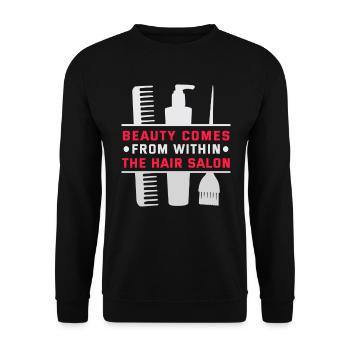 Hairdresser, Barber, Hairdresser, Hair Salon - Unisex Sweatshirt - black - Front - Alina (178cm) & Michal (187cm)