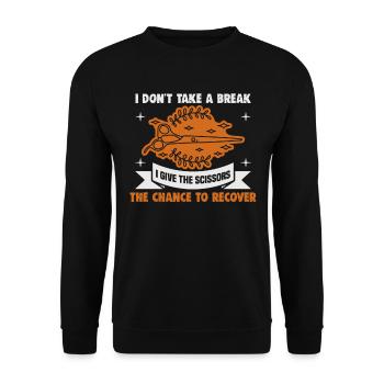 Hairdresser, Barber, Hairdresser, Hair Salon - Unisex Sweatshirt - black - Front - Alina (178cm) & Michal (187cm)