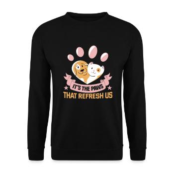 Hunderettungs Designs Für Tierrechtsaktivisten - Unisex Pullover - Schwarz - Vorne - Alina (178cm) & Michal (187cm)