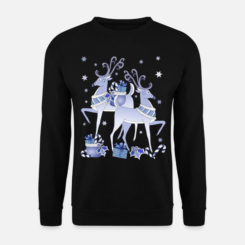 Blue Deer Christmas - Unisex Sweatshirt - black