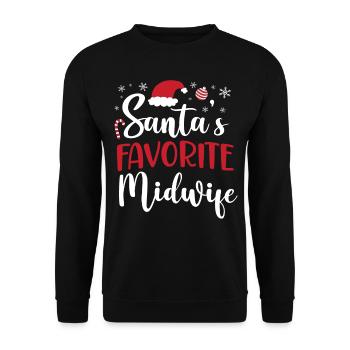 Nurse Midwife Birth Worker - Unisex Sweatshirt - black - Front - Alina (178cm) & Michal (187cm)