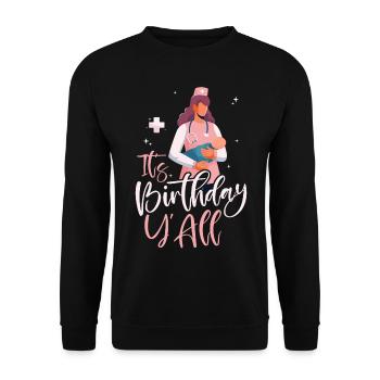 LD Labour And Delivery Nurse - Unisex Sweatshirt - black - Front - Alina (178cm) & Michal (187cm)
