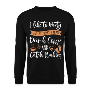 LD Labour And Delivery Nurse - Unisex Sweatshirt - black - Front - Alina (178cm) & Michal (187cm)