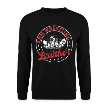 Bras de fer Frère Bras de fer Bras de fer Br - Sweat-shirt Unisexe - noir - Devant - Alina (178cm) & Michal (187cm)