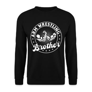Bras de fer Frère Bras de fer Bras de fer Br - Sweat-shirt Unisexe - noir - Devant - Alina (178cm) & Michal (187cm)